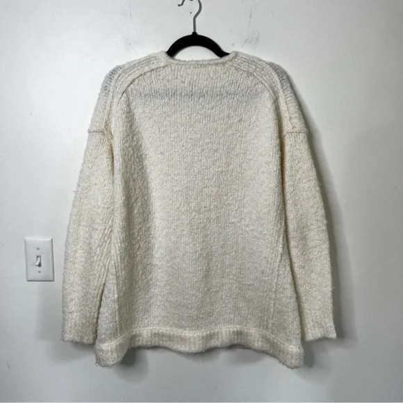 Slouchy Cream Boucle Sweater - Picture 3 of 4